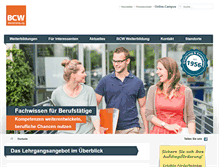 Tablet Screenshot of bcw-weiterbildung.de